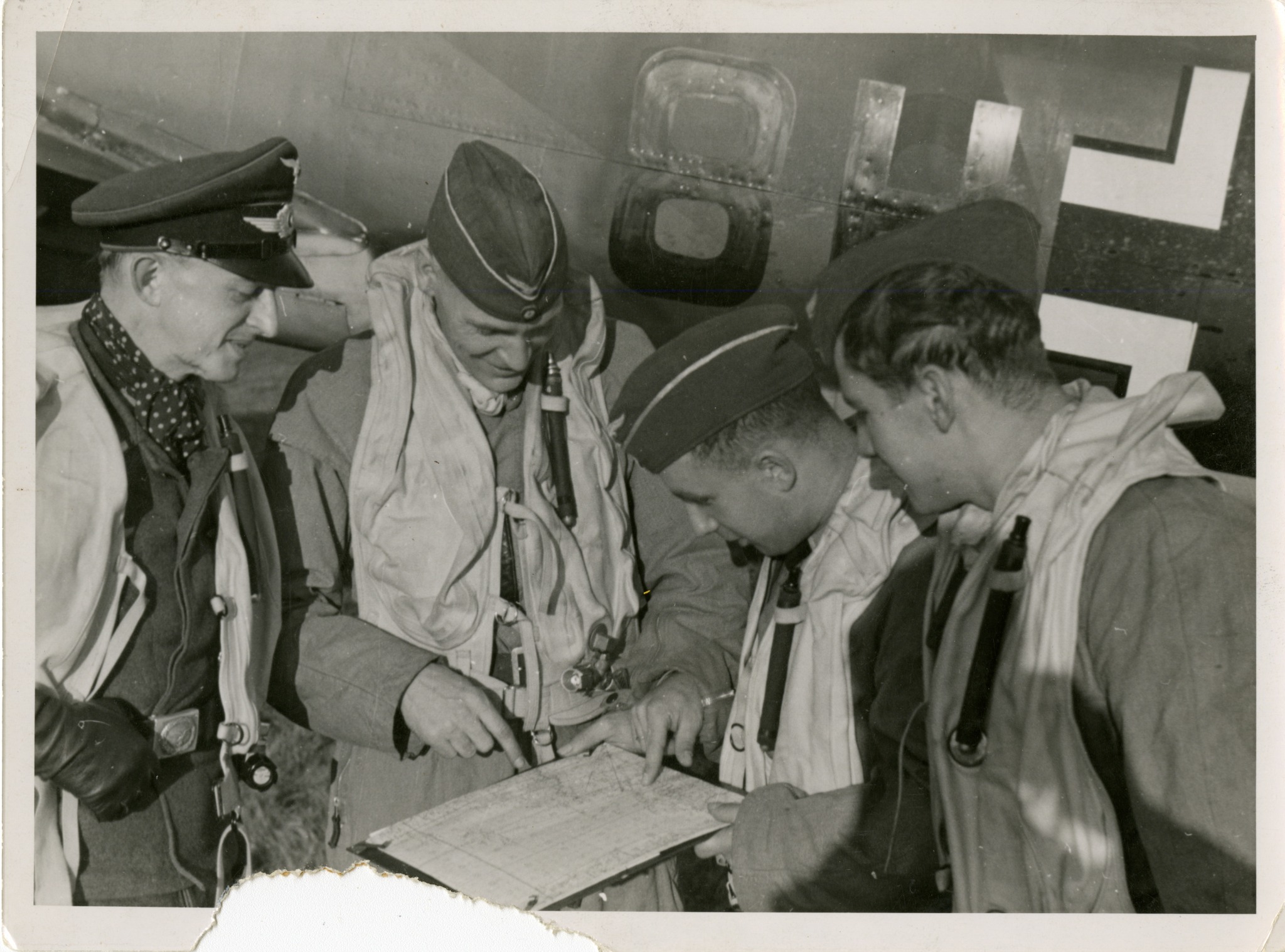 Axis pilots in their briefing room